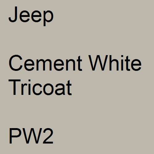 Jeep, Cement White Tricoat, PW2.